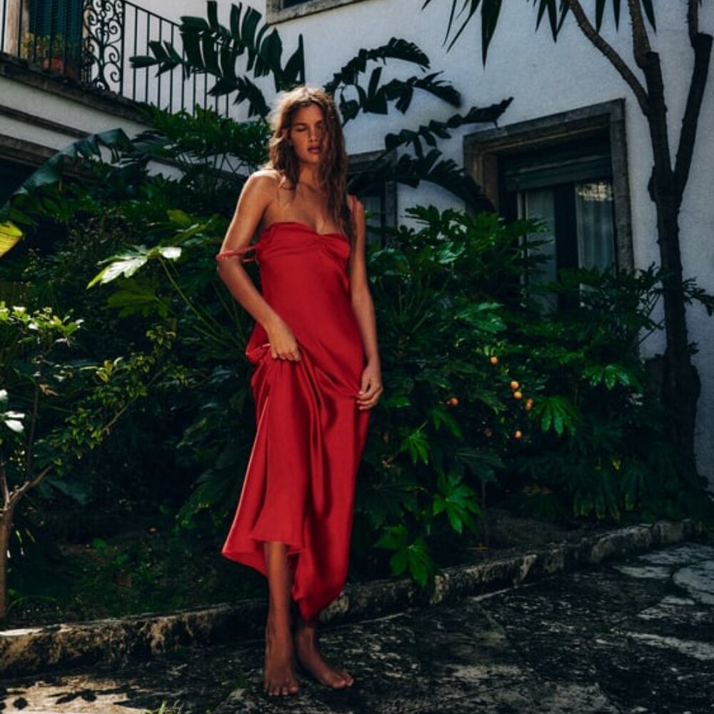 Zara Satin Slip Dress NWT